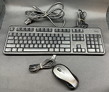Included keyboard, mouse and power cable.