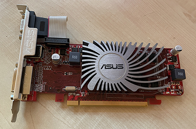 Top view of video card.