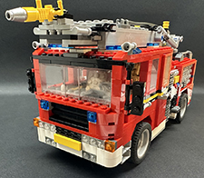 Front view of fire truck.