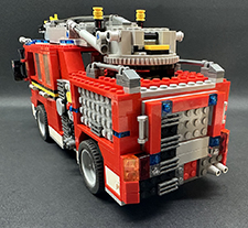 Back side veiw of fire truck.